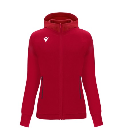 DRUM FULL LENGTH ZIP WOMAN HOODIE RED