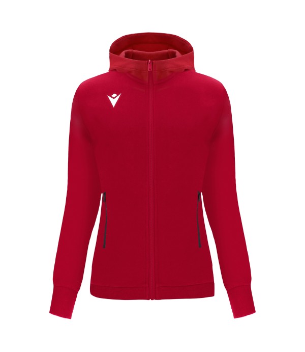 DRUM FULL LENGTH ZIP WOMAN HOODIE RED