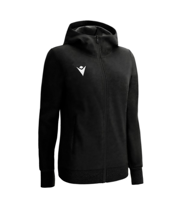 DRUM FULL LENGTH ZIP WOMAN HOODIE BLK