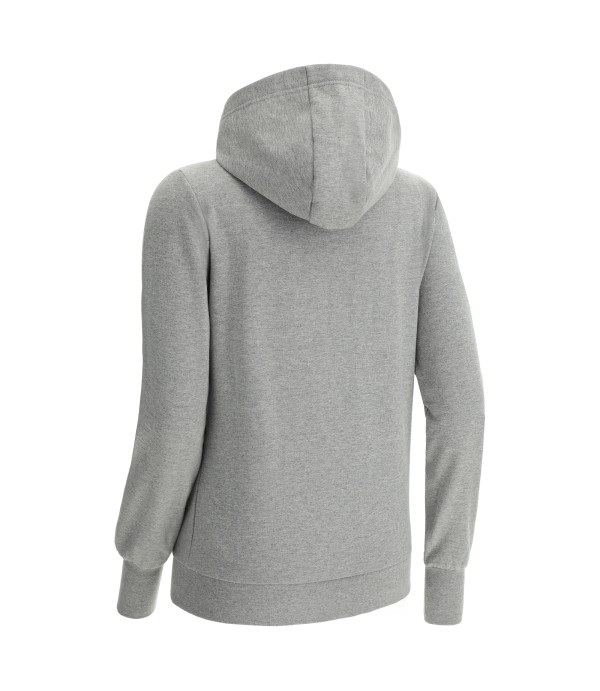 DRUM FULL LENGTH ZIP WOMAN HOODIE GRY MEL