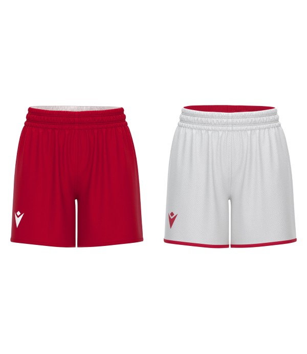 F500 SHORTS WMN REVERSIBLE RED/WHT