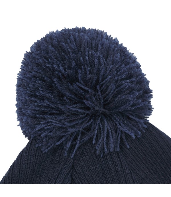 SNOW POM POM BEANIE NAV