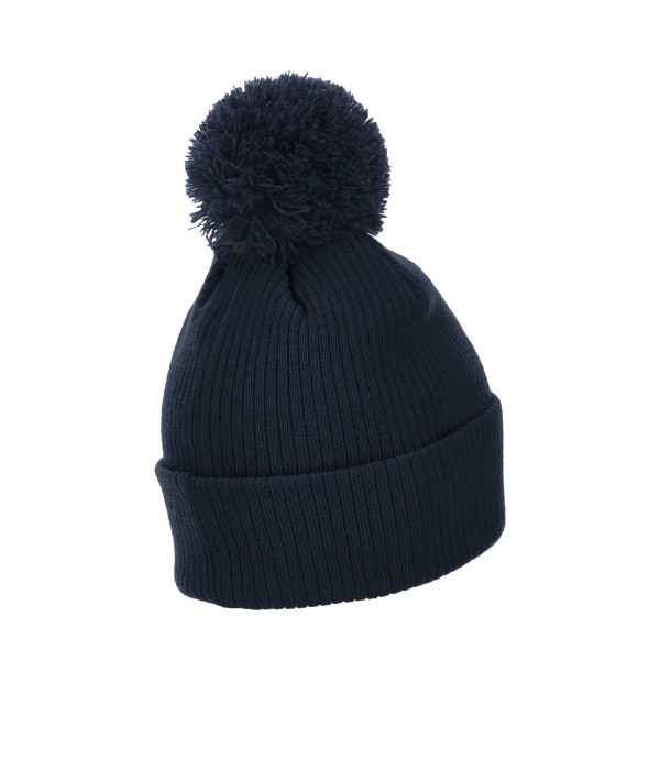 SNOW POM POM BEANIE NAV