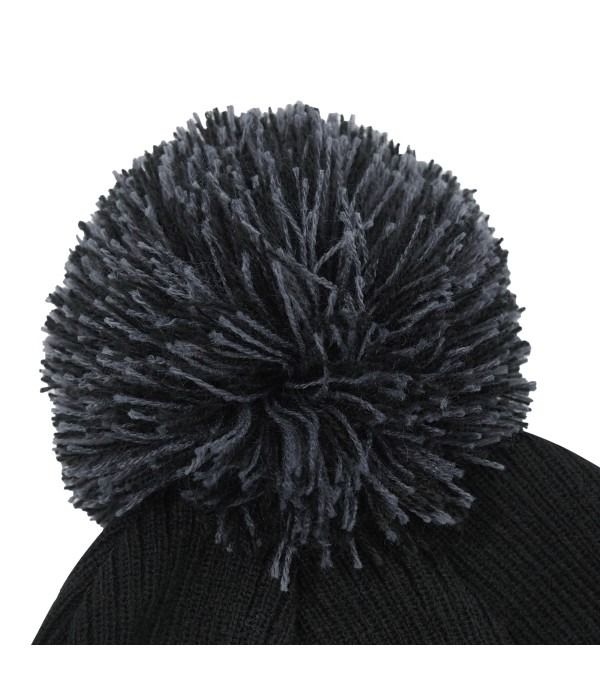 SNOW POM POM BEANIE BLK