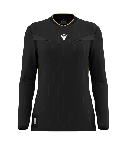 TESS ECO WMN REFEREE SHIRT LS BLK/GLD