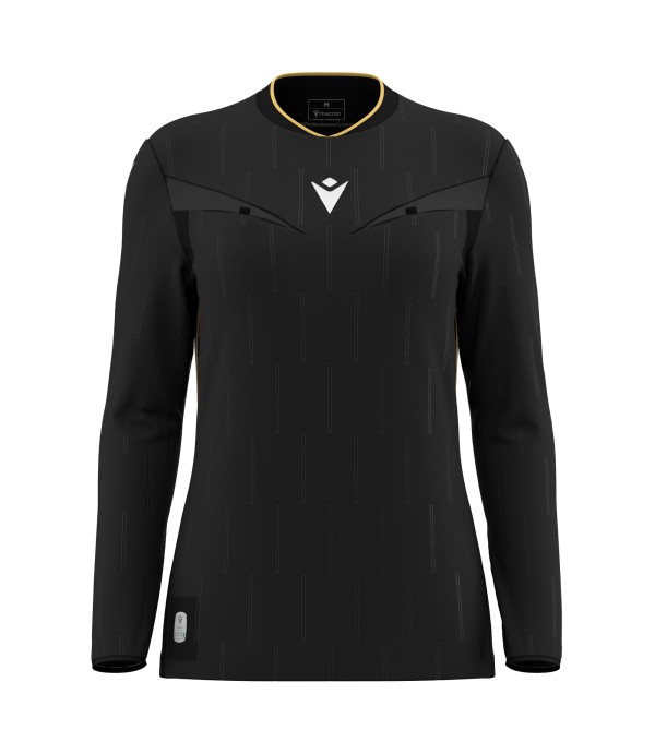 TESS ECO WMN REFEREE SHIRT LS BLK/GLD
