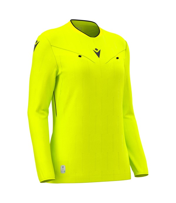 TESS ECO WMN REFEREE SHIRT LS NYEL/BLK