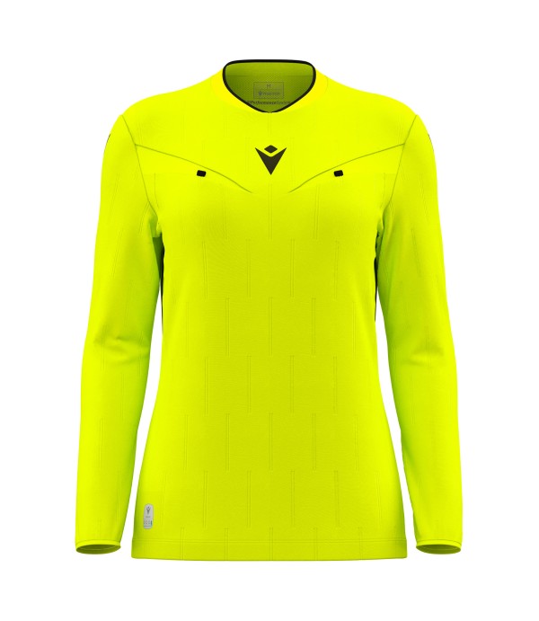 TESS ECO WMN REFEREE SHIRT LS NYEL/BLK