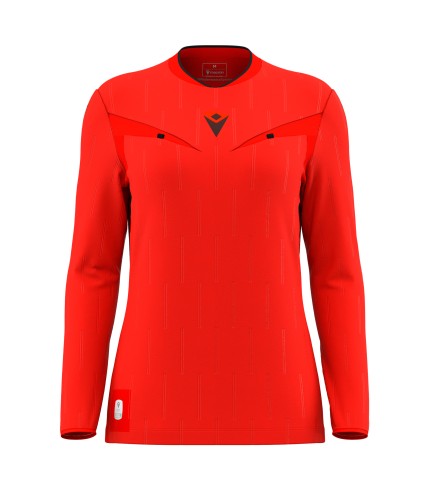 TESS ECO WMN REFEREE SHIRT LS BRED/BLK
