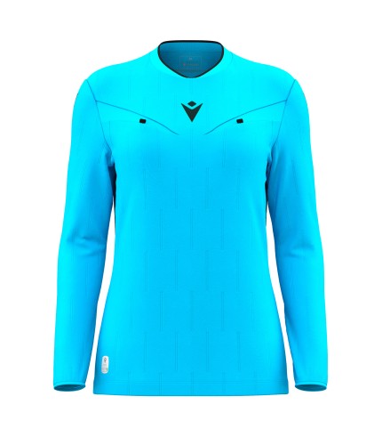 TESS ECO WMN REFEREE SHIRT LS NSKY/BLK