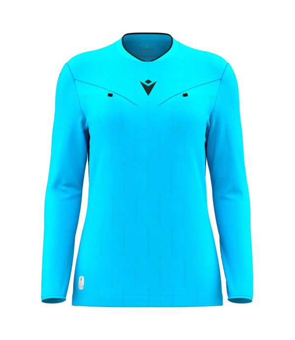 TESS ECO WMN REFEREE SHIRT LS NSKY/BLK