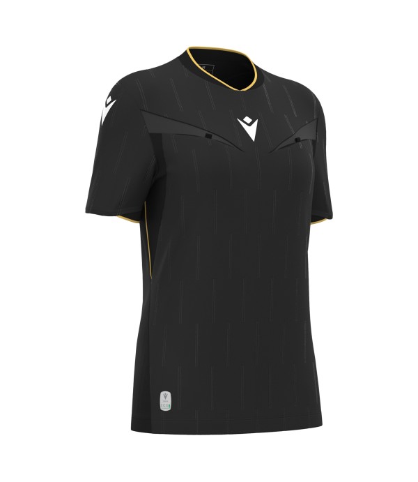 TESS ECO WMN REFEREE SHIRT SS BLK/GLD