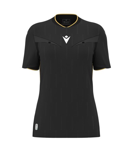 TESS ECO WMN REFEREE SHIRT SS BLK/GLD