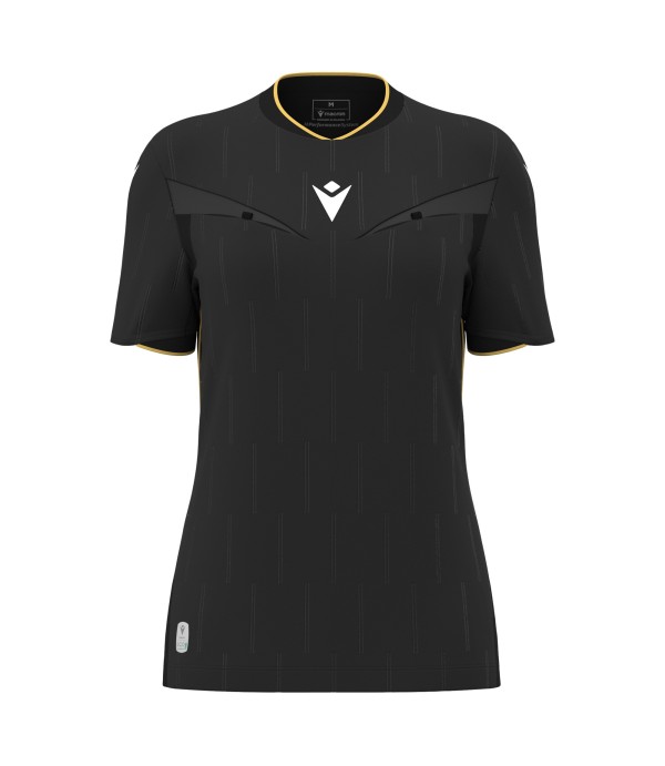 TESS ECO WMN REFEREE SHIRT SS BLK/GLD
