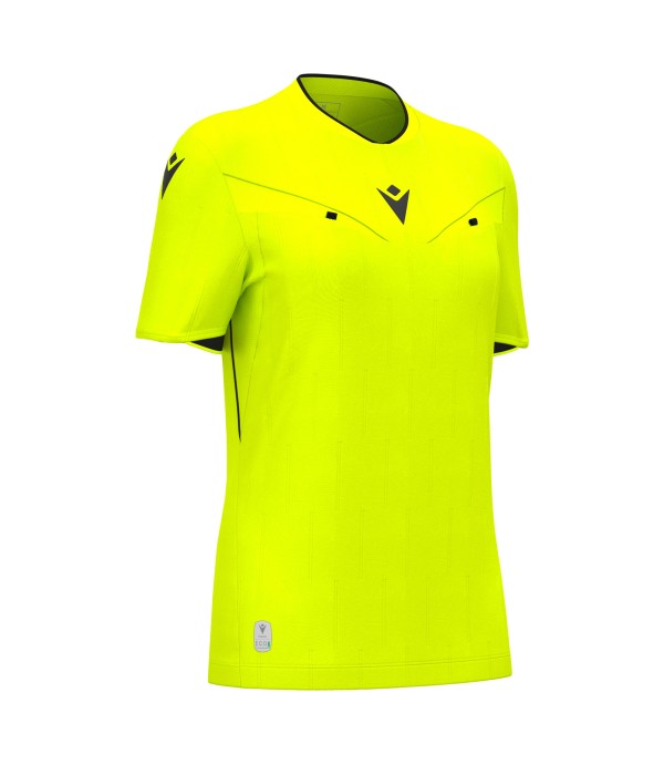 TESS ECO WMN REFEREE SHIRT SS NYEL/BLK