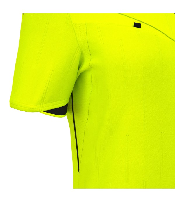 TESS ECO WMN REFEREE SHIRT SS NYEL/BLK