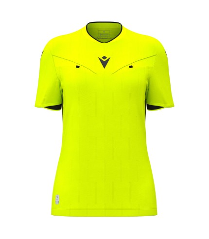 TESS ECO WMN REFEREE SHIRT SS NYEL/BLK