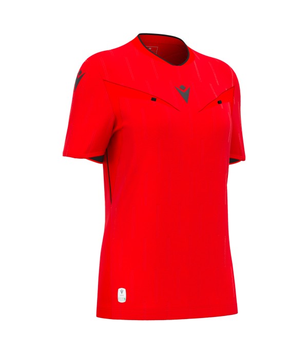 TESS ECO WMN REFEREE SHIRT SS BRED/BLK