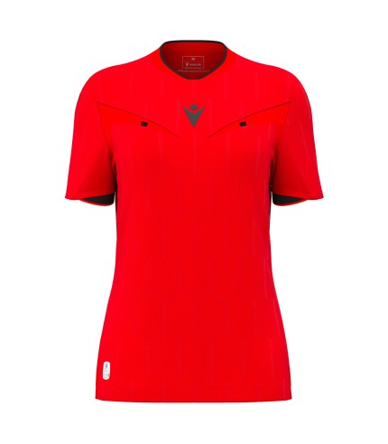 TESS ECO WMN REFEREE SHIRT SS BRED/BLK