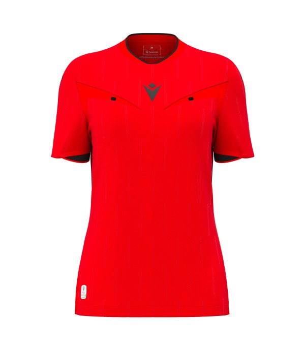 TESS ECO WMN REFEREE SHIRT SS BRED/BLK