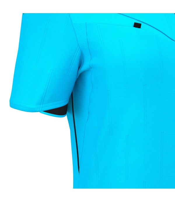 TESS ECO WMN REFEREE SHIRT SS NSKY/BLK