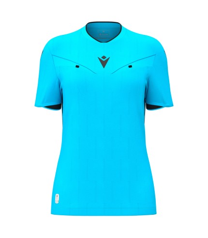 TESS ECO WMN REFEREE SHIRT SS NSKY/BLK