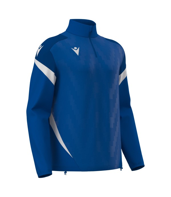 HOLLOW 1/4 ZIP TOP ROY/WHT