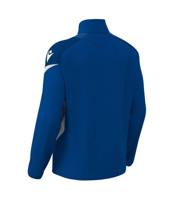 HOLLOW 1/4 ZIP TOP ROY/WHT