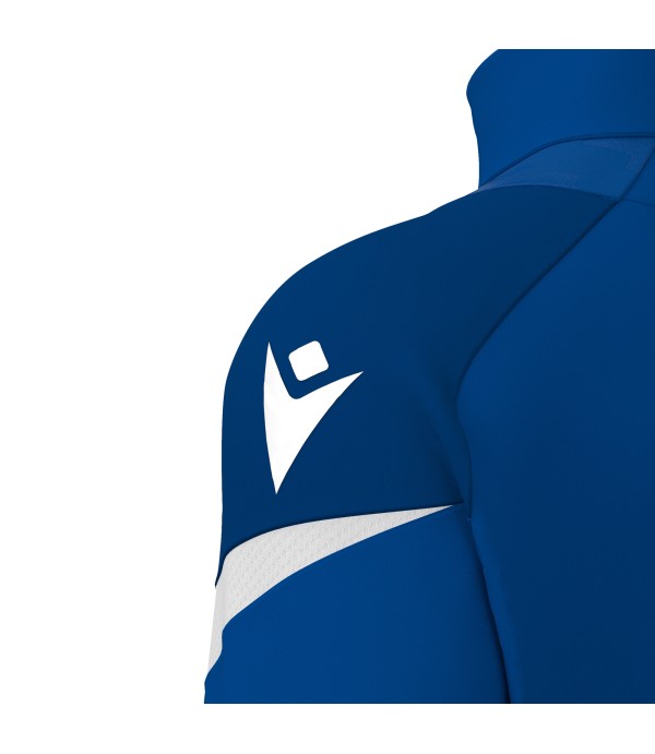 HOLLOW 1/4 ZIP TOP ROY/WHT