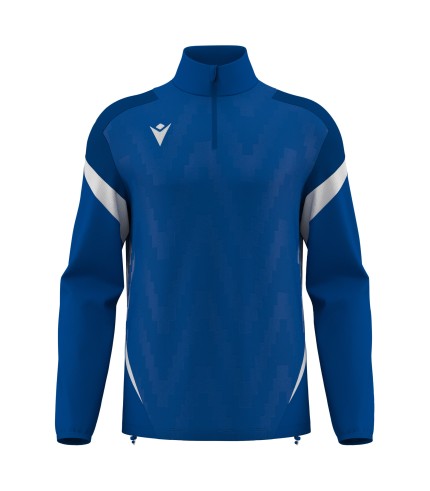 HOLLOW 1/4 ZIP TOP ROY/WHT