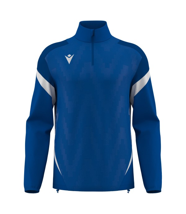 HOLLOW 1/4 ZIP TOP ROY/WHT