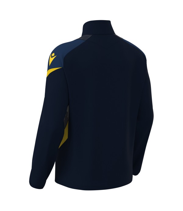 HOLLOW 1/4 ZIP TOP NAV/YEL