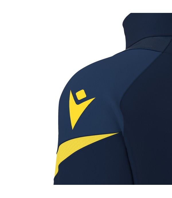 HOLLOW 1/4 ZIP TOP NAV/YEL