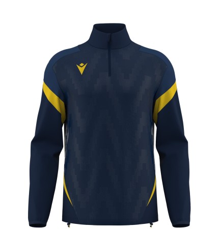 HOLLOW 1/4 ZIP TOP NAV/YEL