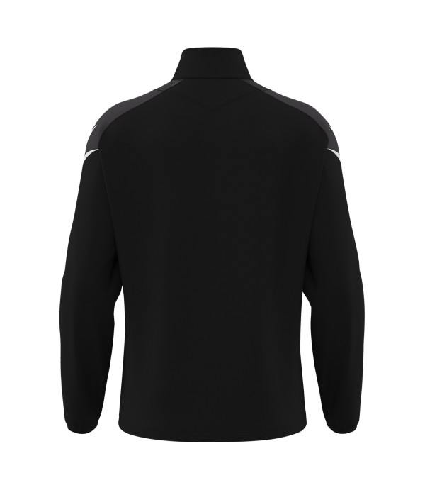 HOLLOW 1/4 ZIP TOP BLK/WHT