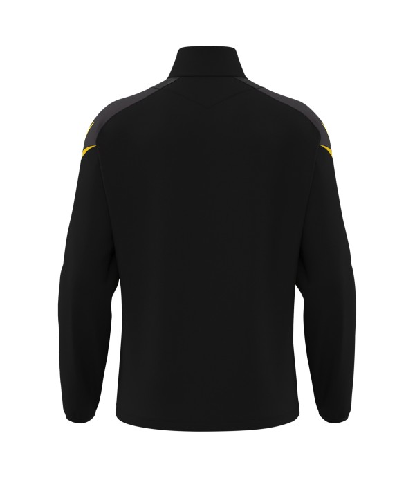 HOLLOW 1/4 ZIP TOP BLK/YEL