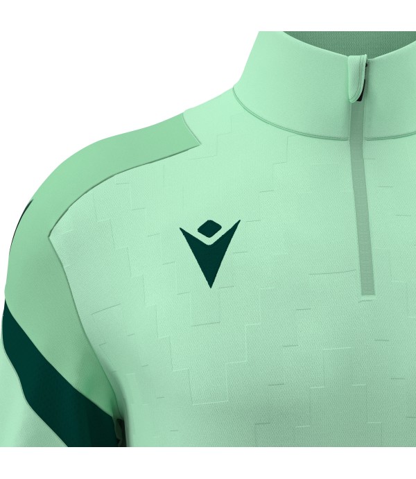 HOLLOW 1/4 ZIP TOP MINT/BGRN