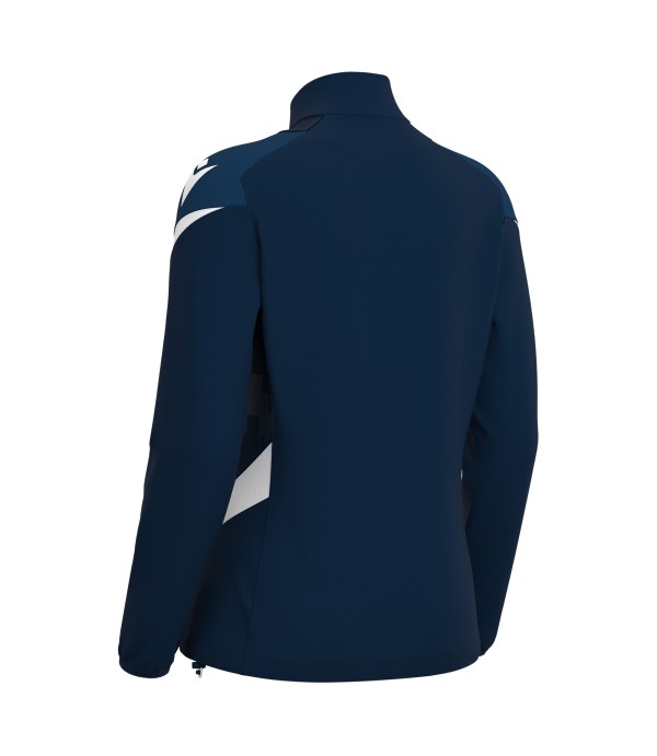 LEONA 1/4 ZIP WMN TOP NAV/WHT