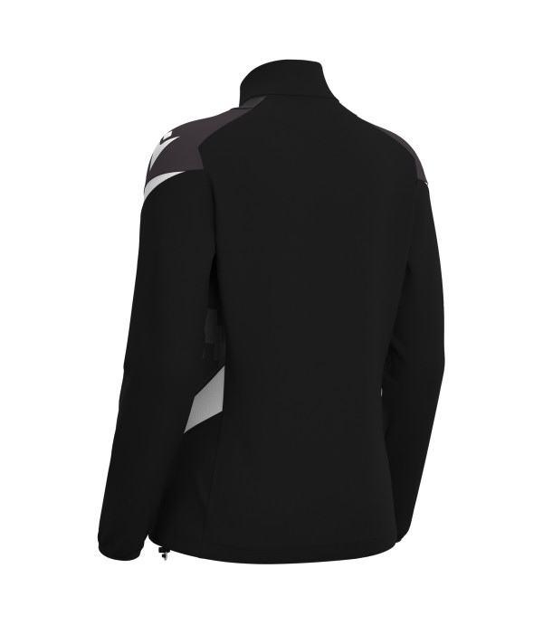 LEONA 1/4 ZIP WMN TOP BLK/WHT