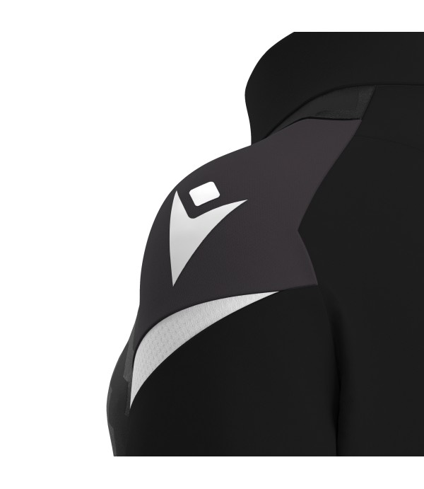 LEONA 1/4 ZIP WMN TOP BLK/WHT