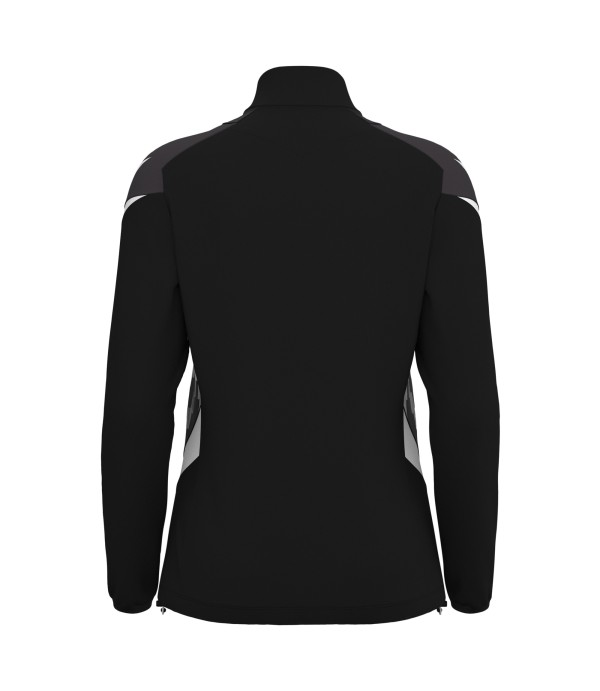 LEONA 1/4 ZIP WMN TOP BLK/WHT
