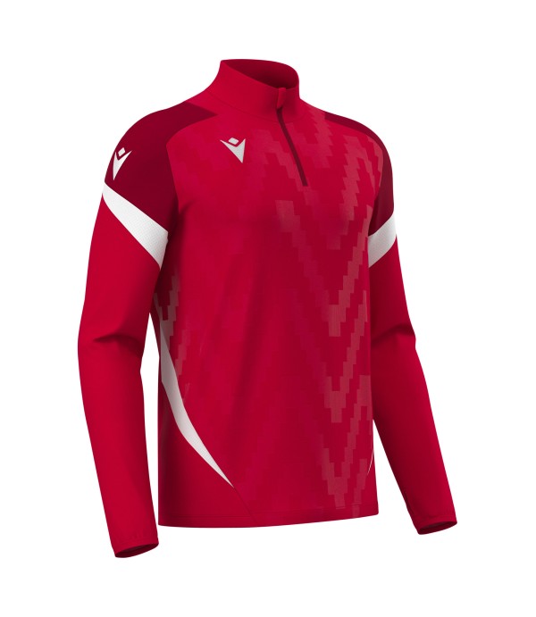 STARFALL 1/4 ZIP TOP RED/WHT