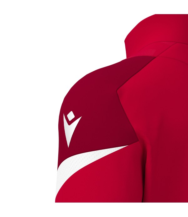 STARFALL 1/4 ZIP TOP RED/WHT