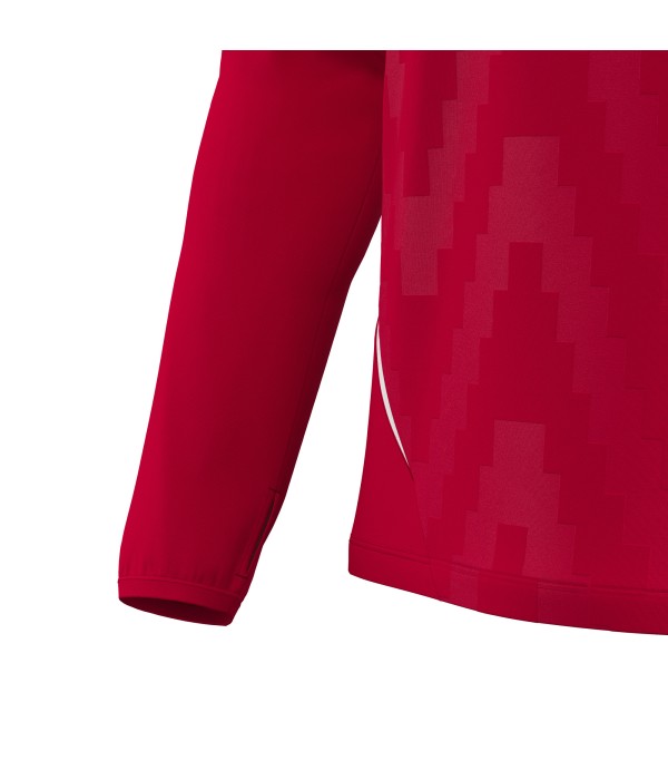 STARFALL 1/4 ZIP TOP RED/WHT