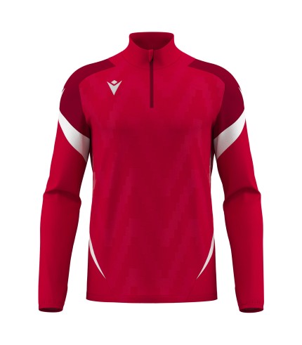 STARFALL 1/4 ZIP TOP RED/WHT