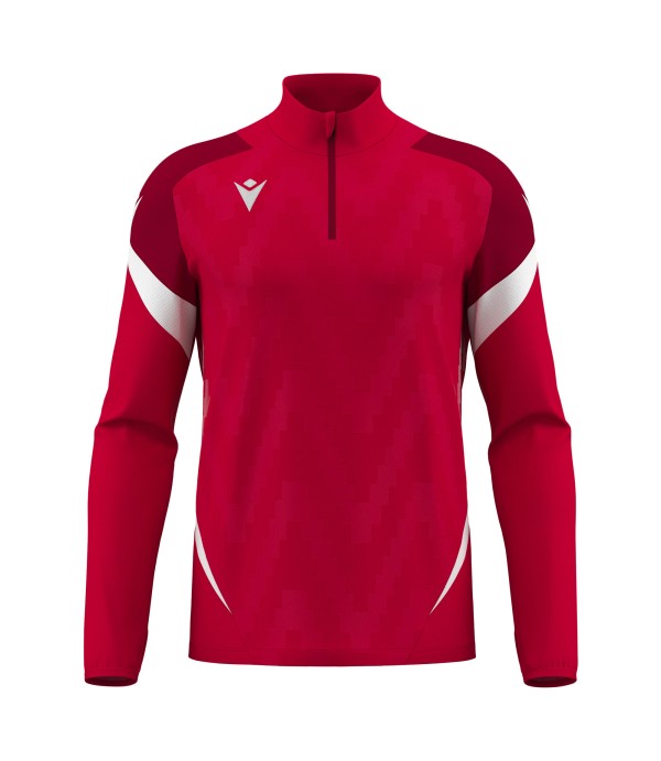 STARFALL 1/4 ZIP TOP RED/WHT
