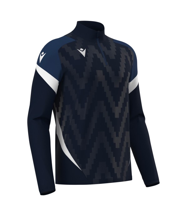 STARFALL 1/4 ZIP TOP NAV/WHT