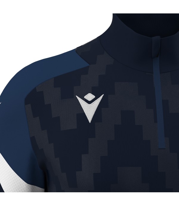 STARFALL 1/4 ZIP TOP NAV/WHT