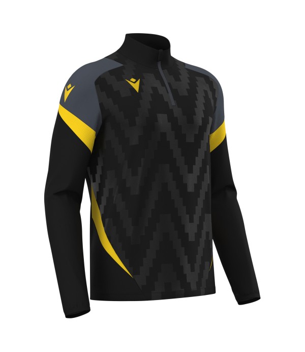 STARFALL 1/4 ZIP TOP BLK/YEL