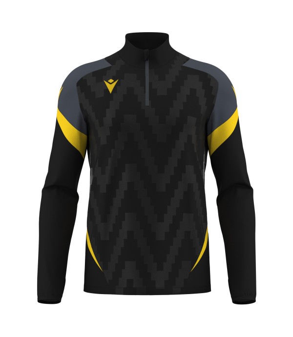 STARFALL 1/4 ZIP TOP BLK/YEL